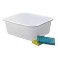 Rubbermaid Microban Dishpan, 4.5 gal, 14.5" x 12.5" x 5.7" White, 6PK 2951ARWHTCT